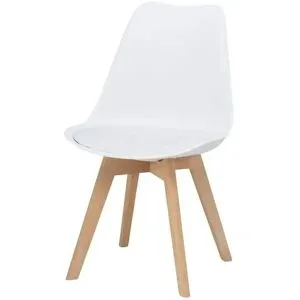 Höffner Schalenstuhl  Charly ¦ weiß ¦ Maße (cm): B: 49 H: 84 T: 51.0