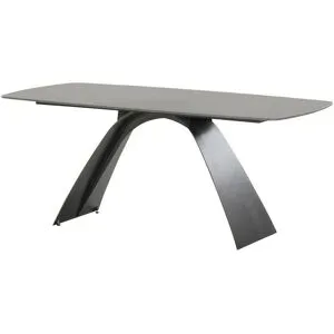 uno Keramiktisch mit Design-Gestell Giovanni ¦ grau ¦ Maße (cm): B: 90 H: 75,7