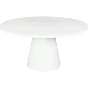 Höffner Esstisch mit Glastischplatte Reflection ¦ weiß ¦ Maße (cm): H: 76  Ø: 150