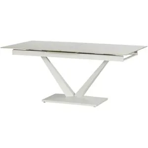 Höffner Esstisch ausziehbar  Bela ¦ weiß ¦ Maße (cm): B: 90 H: 76