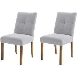 Woodford Esszimmerstuhl im 2er Set Tabby ¦ grau ¦ Maße (cm): B: 50 H: 91 T: 49.0