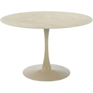 Höffner Runder Esstisch in Travertinoptik Shiro ¦ beige ¦ Maße (cm): H: 76  Ø: 120
