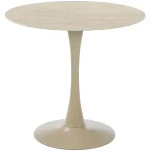 Höffner Runder Esstisch in Travertinoptik Shiro ¦ beige ¦ Maße (cm): H: 76  Ø: 80