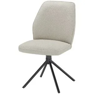 Höffner Stuhl aus Teddy-Bouclé Flynn ¦ grau ¦ Maße (cm): B: 52 H: 86 T: 62.0