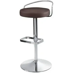Höffner Barhocker mit Rückenbügel Leder MyDivo ¦ braun ¦ Maße (cm): B: 44 T: 46.0