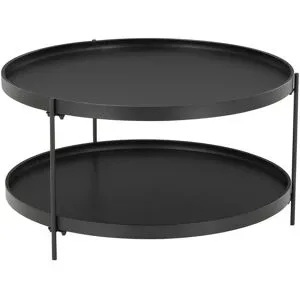 Höffner Couchtisch  Asinara ¦ schwarz ¦ Maße (cm): H: 46  Ø: 84