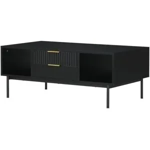 Höffner Couchtisch  Nanno ¦ schwarz ¦ Maße (cm): B: 55 H: 39,5