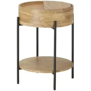 Höffner Beistelltisch  Dali ¦ holzfarben ¦ Maße (cm): H: 56  Ø: 43