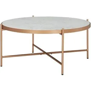 Höffner Couchtisch  Tamba ¦ weiß ¦ Maße (cm): H: 36  Ø: 84