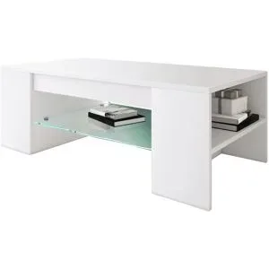 Höffner Couchtisch  Tunas ¦ weiß ¦ Maße (cm): B: 50 H: 35