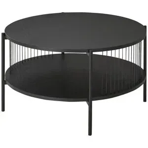 Höffner Couchtisch  Antioco ¦ schwarz ¦ Maße (cm): H: 45  Ø: 80