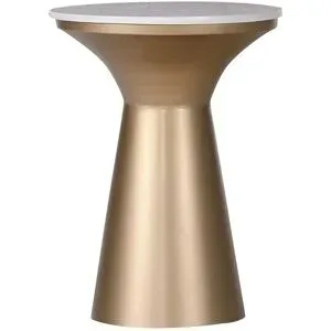 Höffner Beistelltisch  Shine ¦ gold ¦ Maße (cm): H: 56  Ø: 41