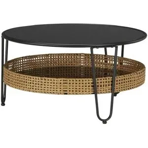 Höffner Couchtisch  Trezze ¦ schwarz ¦ Maße (cm): H: 40  Ø: 80