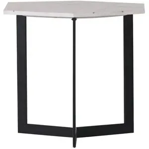 Höffner Beistelltisch  Shine ¦ weiß ¦ Maße (cm): B: 51 H: 50