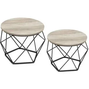 Höffner Couchtisch 2er-Set  Greta ¦ braun ¦ Maße (cm): B: 50 H: 40