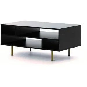 Höffner Couchtisch  Bianco ¦ schwarz ¦ Maße (cm): B: 100 H: 45