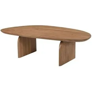 Höffner Couchtisch  Acacia Wave ¦ braun ¦ Maße (cm): B: 135 H: 38