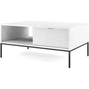 Höffner Couchtisch  Nova ¦ weiß ¦ Maße (cm): B: 104 H: 46