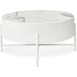 Furnhouse Couchtisch  Milo ¦ weiß ¦ Maße (cm): H: 40  Ø: 80