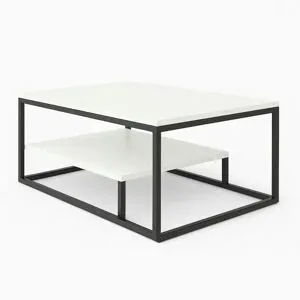 Höffner Couchtisch   ¦ weiß ¦ Maße (cm): B: 90 H: 48