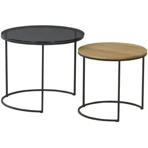 Höffner Home Beistelltisch 2er Set  Idenheim ¦ holzfarben ¦ Maße (cm): H: 42  Ø: