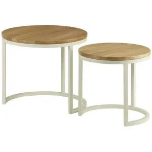 Höffner Home Beistelltisch 2er Set  Idenheim ¦ holzfarben ¦ Maße (cm): H: 43  Ø: