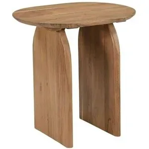 Höffner Beistelltisch  Acacia Wave ¦ braun ¦ Maße (cm): B: 60 H: 61