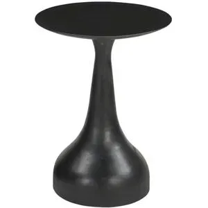 Höffner Beistelltisch  Black Smooth ¦ schwarz ¦ Maße (cm): H: 52  Ø: 38