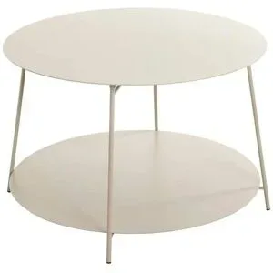 Höffner Beistelltisch   ¦ grau ¦ Maße (cm): H: 40  Ø: 65