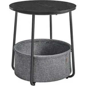 Höffner Beistelltisch  Lilea ¦ schwarz ¦ Maße (cm): H: 50  Ø: 45