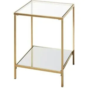 Höffner Beistelltisch   ¦ gold ¦ Maße (cm): B: 39 H: 55
