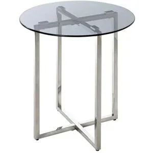 Höffner Beistelltisch   ¦ transparent/klar ¦ Maße (cm): H: 55  Ø: 50