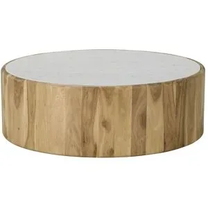 Höffner Couchtisch  Nevio I ¦ holzfarben ¦ Maße (cm): H: 25  Ø: 75