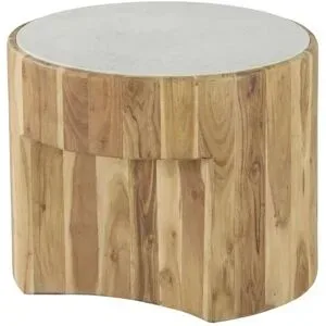 Höffner Couchtisch  Nevio II ¦ holzfarben ¦ Maße (cm): H: 40  Ø: 50