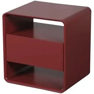 Höffner Nachtkommode  Damian ¦ rot ¦ Maße (cm): B: 48 H: 51 T: 40.0