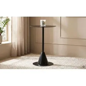 Höffner Beistelltisch  Xandra ¦ schwarz ¦ Maße (cm): H: 47  Ø: 35