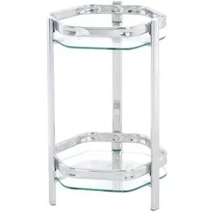 Höffner Blumensäule   ¦ silber ¦ Maße (cm): H: 45  Ø: 28