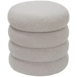 Höffner Polsterhocker  Teddy ¦ grau ¦ Maße (cm): B: 41 H: 42 T: 41.0