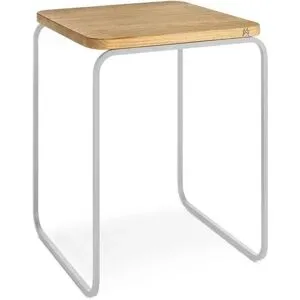 Höffner Beistelltisch   ¦ weiß ¦ Maße (cm): B: 38 H: 45