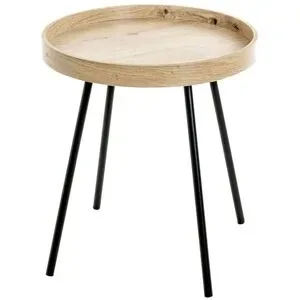 Höffner Beistelltisch  Hanau ¦ holzfarben ¦ Maße (cm): H: 45  Ø: 40