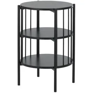 Höffner Beistelltisch  Hella ¦ schwarz ¦ Maße (cm): B: 43,8 H: 60 T: 43.8