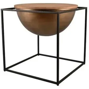 Höffner Beistelltisch  Celli ¦ schwarz ¦ Maße (cm): B: 53 H: 55,5