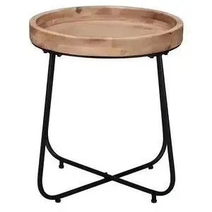 Höffner Beistelltisch  Jette ¦ holzfarben ¦ Maße (cm): H: 52  Ø: 48