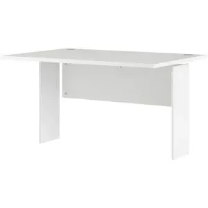 Höffner Schreibtischplatte mit Sichtblende und Paneel  Success ¦ weiß ¦ Maße (cm): B: