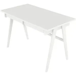 Höffner Schreibtisch  Edda ¦ weiß ¦ Maße (cm): B: 120 H: 75,5