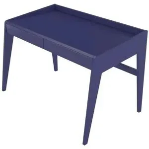 Höffner Schreibtisch  Lisa ¦ blau ¦ Maße (cm): B: 125 H: 81