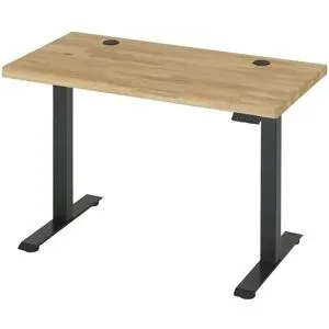 Höffner Schreibtisch mit Massivholzplatte Toulouse ¦ holzfarben ¦ Maße (cm): B: 120 H: