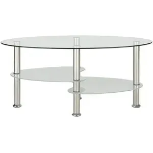 Höffner Couchtisch  Vignola ¦ transparent/klar ¦ Maße (cm): B: 55 H: 41