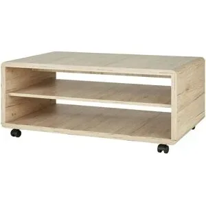 Höffner Couchtisch auf Rollen Turino ¦ holzfarben ¦ Maße (cm): B: 59 H: 43