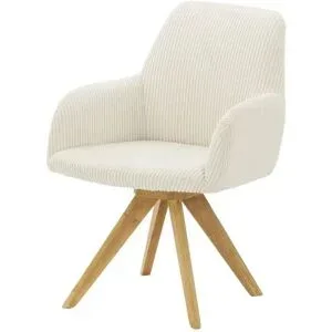 smart Cord-Armlehnstuhl drehbar Frederik ¦ beige ¦ Maße (cm): B: 59 H: 87 T: